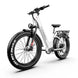 Detail shot of Kingbull Discover ST 2.0 white bike focusing on handlebar and display components